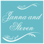 Wave Small Square Wedding Labels
