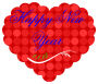 Happy New Year Heart Labels 1.75x1.75