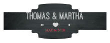 Hearts of Love Chalkboard Style Wedding Buckle Cigar Band Labels