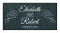Personalize Chalkboard Rings Horizontal Small Rectangle Wedding Labels