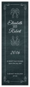 Chalkboard Rings Large Vertical Rectangle Wedding Label 2x6.25