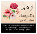 Coralbell Lace Square Wedding Label