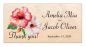 Coralbell Lace Horizontal Small Rectangle Wedding Label