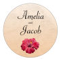 Coralbell Lace Big Circle Wedding Label