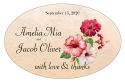 Coralbell Lace Oval Wedding Label