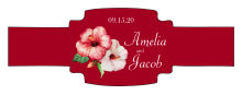 Coralbell Lace Wedding Buckle Cigar Band Labels