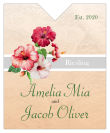 Coralbell Lace Wine Wedding Label 3.25x4