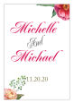 Floral Elegant Summer Poppy Rectangle Wedding Label