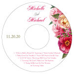 Floral Elegant Summer Poppy CD Wedding Label