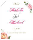 Floral Elegant Summer Poppy Wine Wedding Label