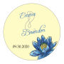 Floral Fairytale Flower Big Circle Wedding Label