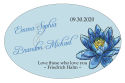 Floral Fairytale Flower Oval Wedding Label