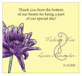 Floral Lovely Lavender Square Wedding Label