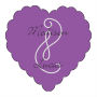 Floral Lovely Lavender Heart Wedding Label