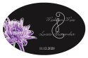 Floral Lovely Lavender Oval Wedding Label