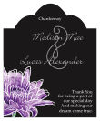 Floral Lovely Lavender Scalloped Vertical Big Rectangle Wedding Label