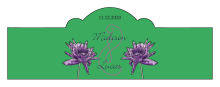 Floral Lovely Lavender Billbord Cigar Band Wedding Label