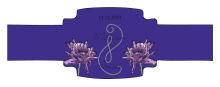 Floral Lovely Lavender Wedding Buckle Cigar Band Labels