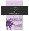 Customized Floral Lovely Lavender Rectangle Wine Wedding Label 3.5x3.75