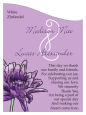Customized Floral Lovely Lavender Curved Rectangle Wine Wedding Label