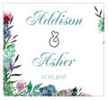 Spring Meadow Flowers Square Wedding Label
