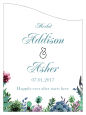Customized Spring Meadow Flowers Curved Rectangle Wine Wedding Label