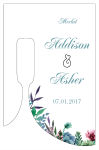 Customized Spring Meadow Flowers Bottom's Up Rectangle Wine Wedding Label