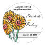 Summer Floral Trio Big Circle Wedding Label