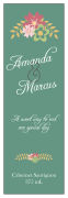 Infinity Floral Wreath Large Vertical Rectangle Wedding Label 2x6.25