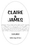 Paisley Large Oval Wedding Labels