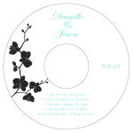 Summer Orchid CD Wedding Labels