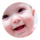 Small Circle Baby Photo Labels