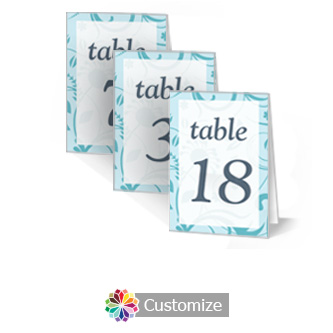 Serenity 3.5 x 5 Large Folded Wedding Table Number