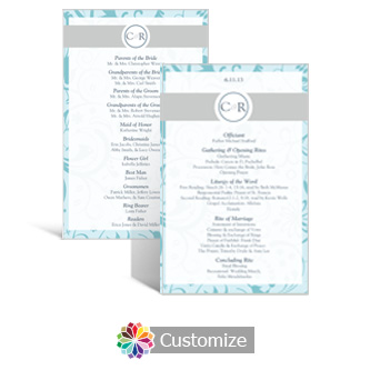 Serenity 5 x 7.875 Flat Wedding Program