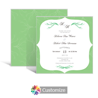 Wave 5.875 x 5.875 Square Wedding Invitation