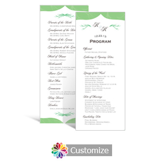 Wave 3.625 x 8.875 Tea-Length Wedding Program