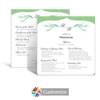 Wave 5.875 x 5.875 Square Wedding Program