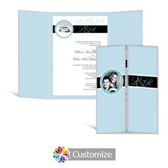 Memorable 5 x 7 Gate-Fold Wedding Invitation