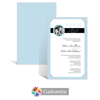 Memorable 5 x 7.875 Layered Rectangle w/Vellum Wedding Invitation