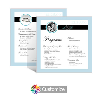 Memorable 5.875 x 5.875 Square Wedding Program