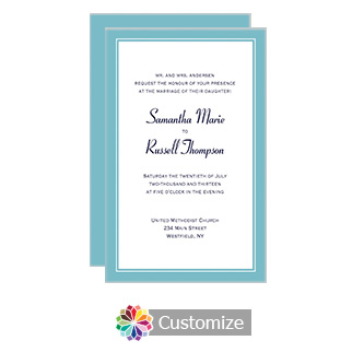 Classical 5 x 7.875 Flat Card Wedding Invitation