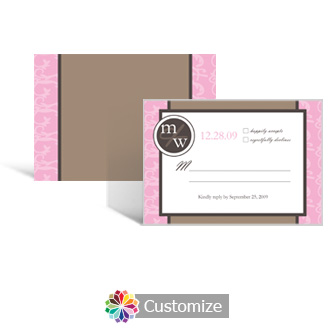 Rococo 5 x 3.5 RSVP Enclosure Card - Reception