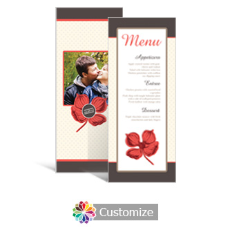 Polka 3.625 x 8.875 Tea-Length Wedding Menu