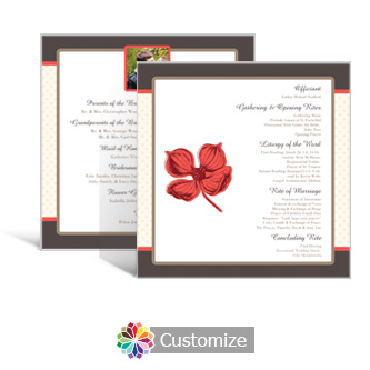 Polka 5.875 x 5.875 Square Wedding Program