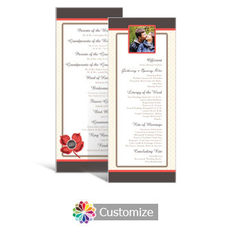 Polka 3.625 x 8.875 Tea-Length Wedding Program