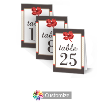 Polka 3.5 x 5 Large Wedding Folded Table Number