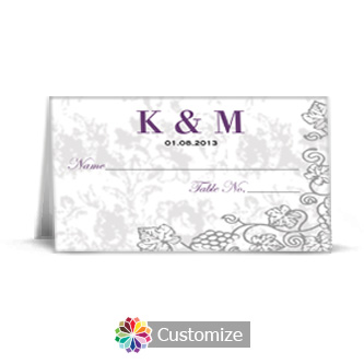 Iron Vine 3.5 x 2 Wedding Place Card