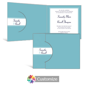 Classical 7.25 x 5.125 Folded Wedding Invitation