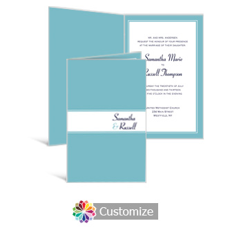 Classical 5 x 7.875 Half-Fold Wedding Invitation