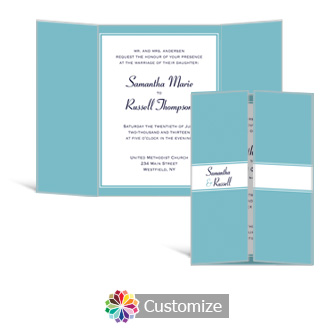 Classical 5 x 7 Gate-Fold Wedding Invitation